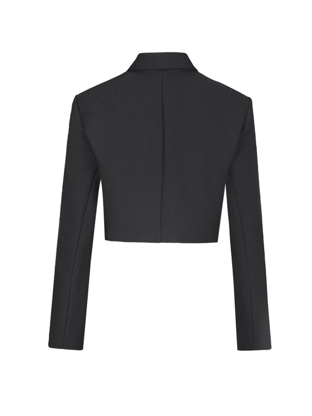 MUKZIN Black Chest Heart Design Short Coat