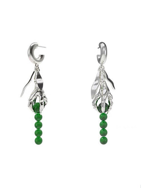 MUKTANK X GEL E LUA Metal Green Beads Earrings